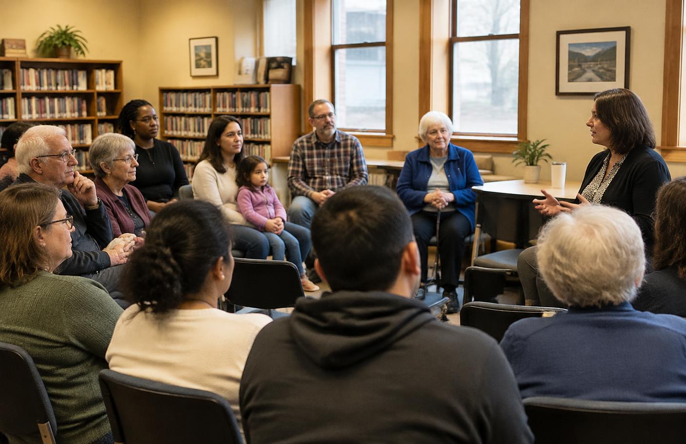 Ohio residents gathered at a community town hall